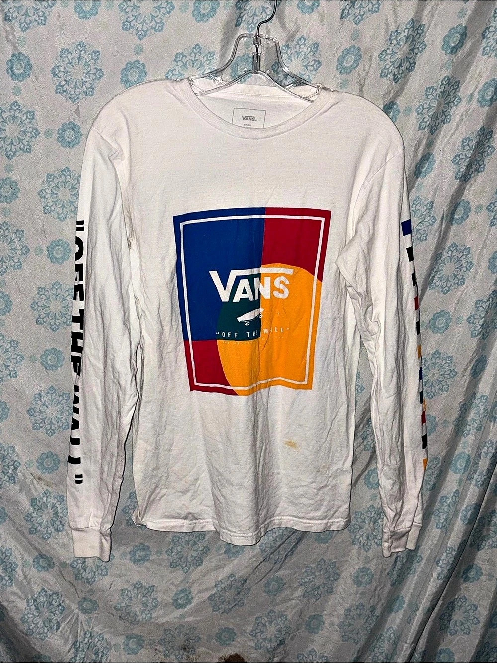 Vans Classic Fit Color Block Long Sleeve Size Small